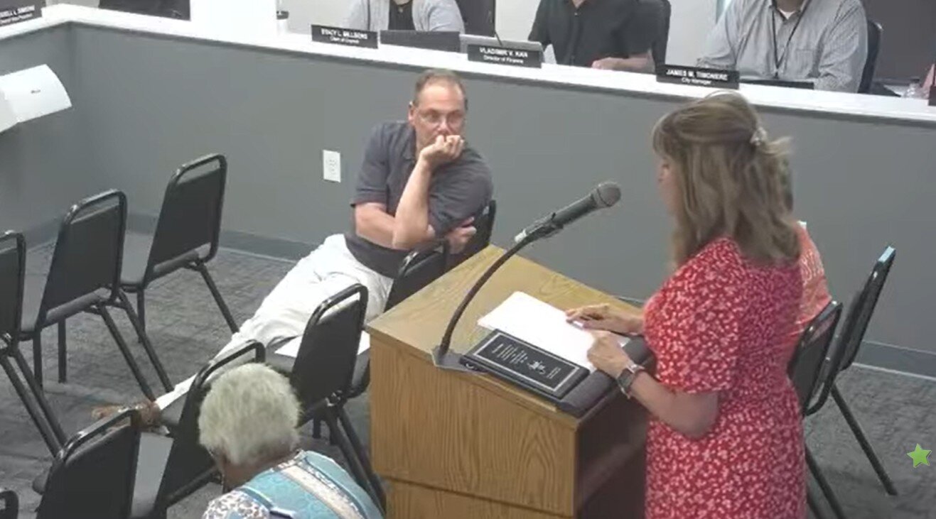 Councilor Kym Foglio delivers her farewell speech to Ashtabula City Council on July 6, 2026.