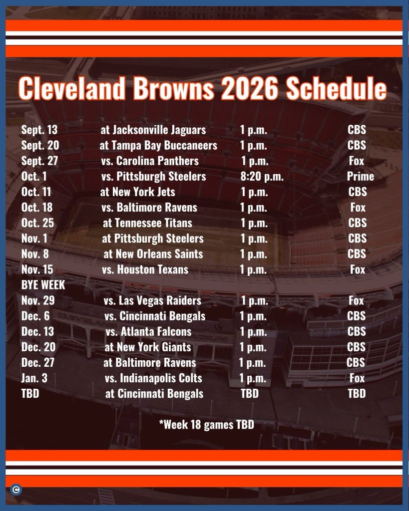 2026 BROWNS SCHEDULE RELEASED! VIEW: