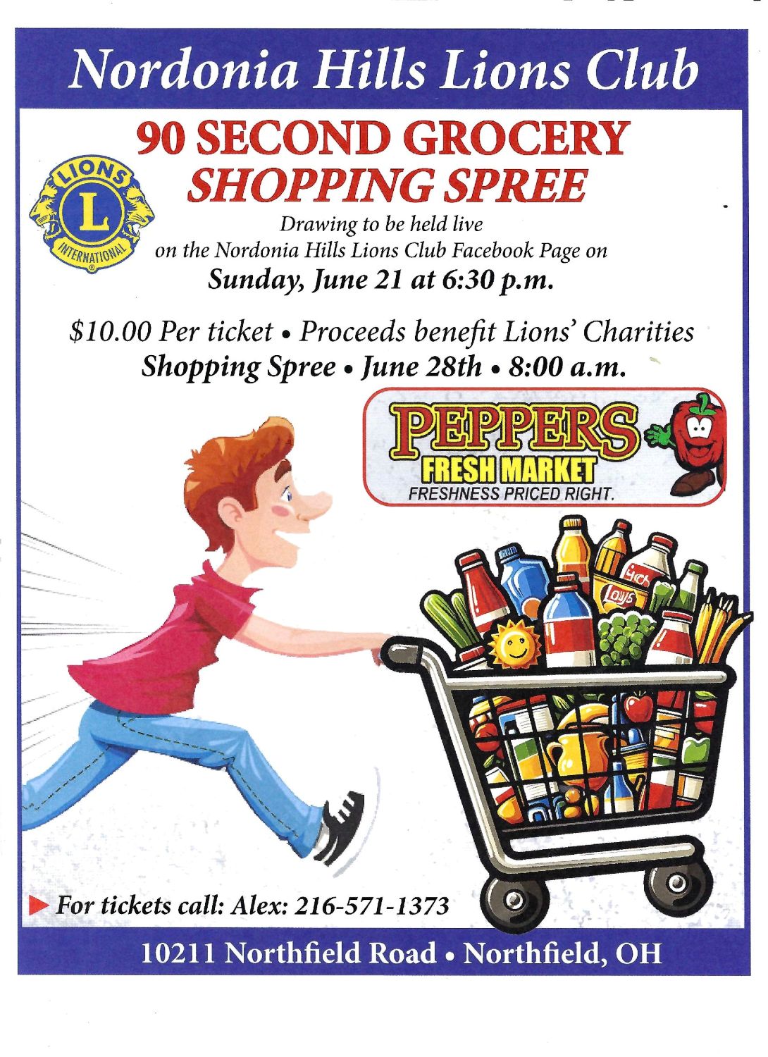 Charity Raffle: Nordonia Hills Lions Club Hosts Grocery Shopping Spree at Peppers Fresh Market