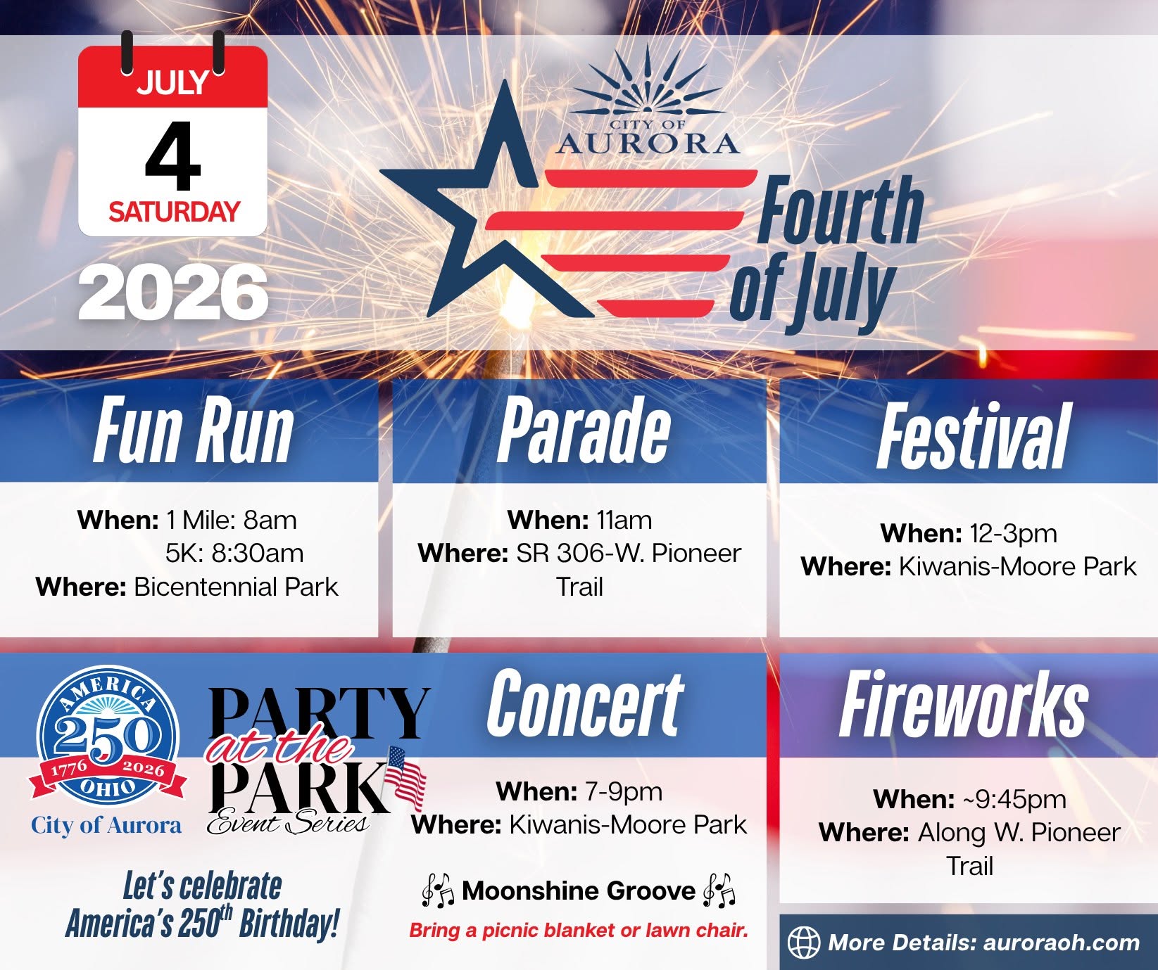Aurora Celebrates America's 250th Birthday With a Full Day of July 4 Events