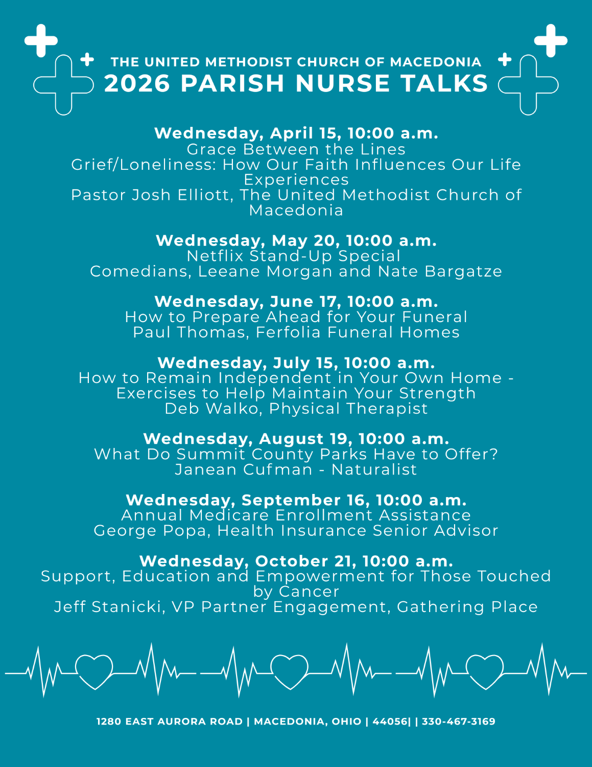 Macedonia Church Announces 2026 Parish Nurse Talks for Senior Wellness and Support