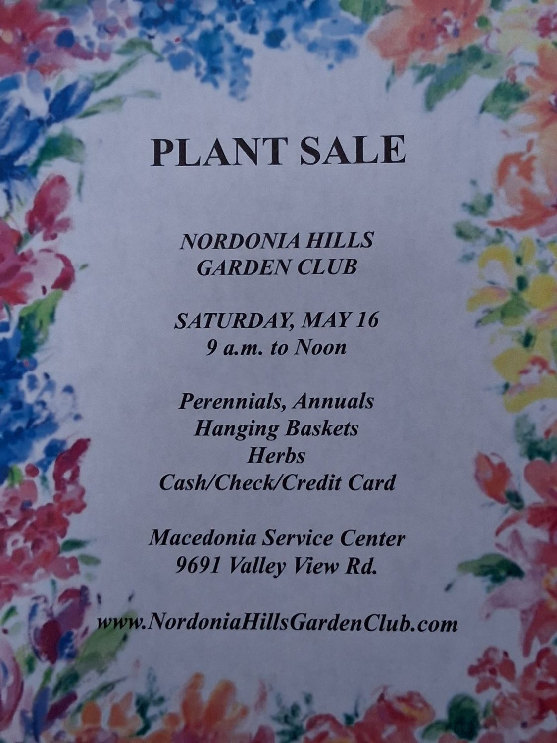 Community Event: Annual Plant Sale, Perennial Selections, and Garden Club Membership