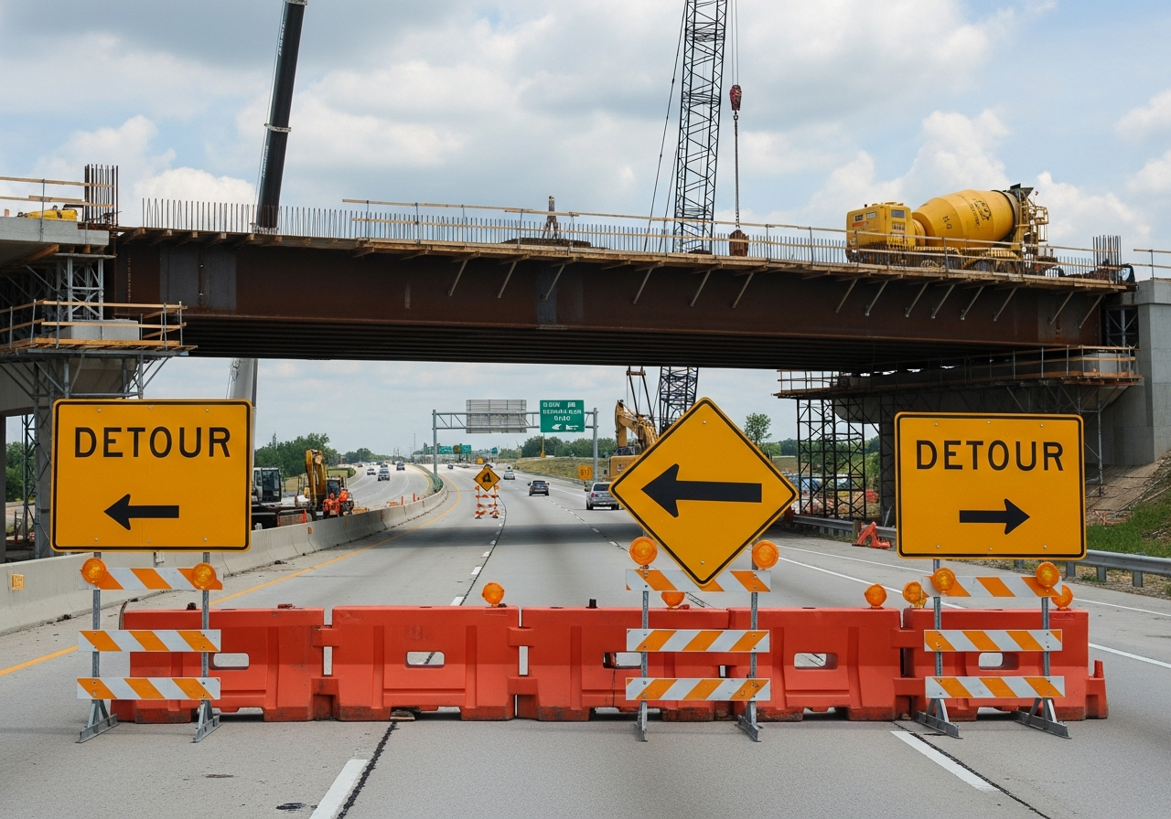 Stow Road at I-480 Closing for 240 Days