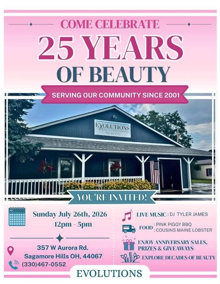 Evolutions Salon in Sagamore Hills Marks 25 Years With Community Celebration