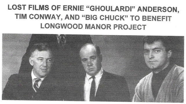 Lost Films of Ernie “Ghoulardi” Anderson, Tim Conway, and “Big Chuck” to Benefit Longwood Manor Project