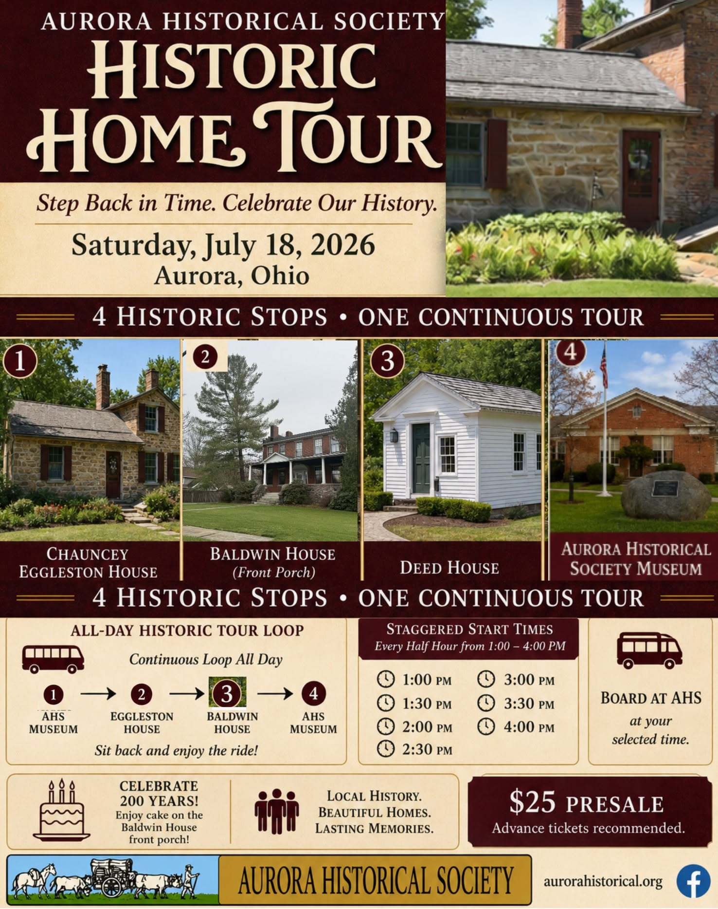 Community Event: Aurora Historical Society Historic Home Tour, Local Business Partnerships, and Presale Ticket Details