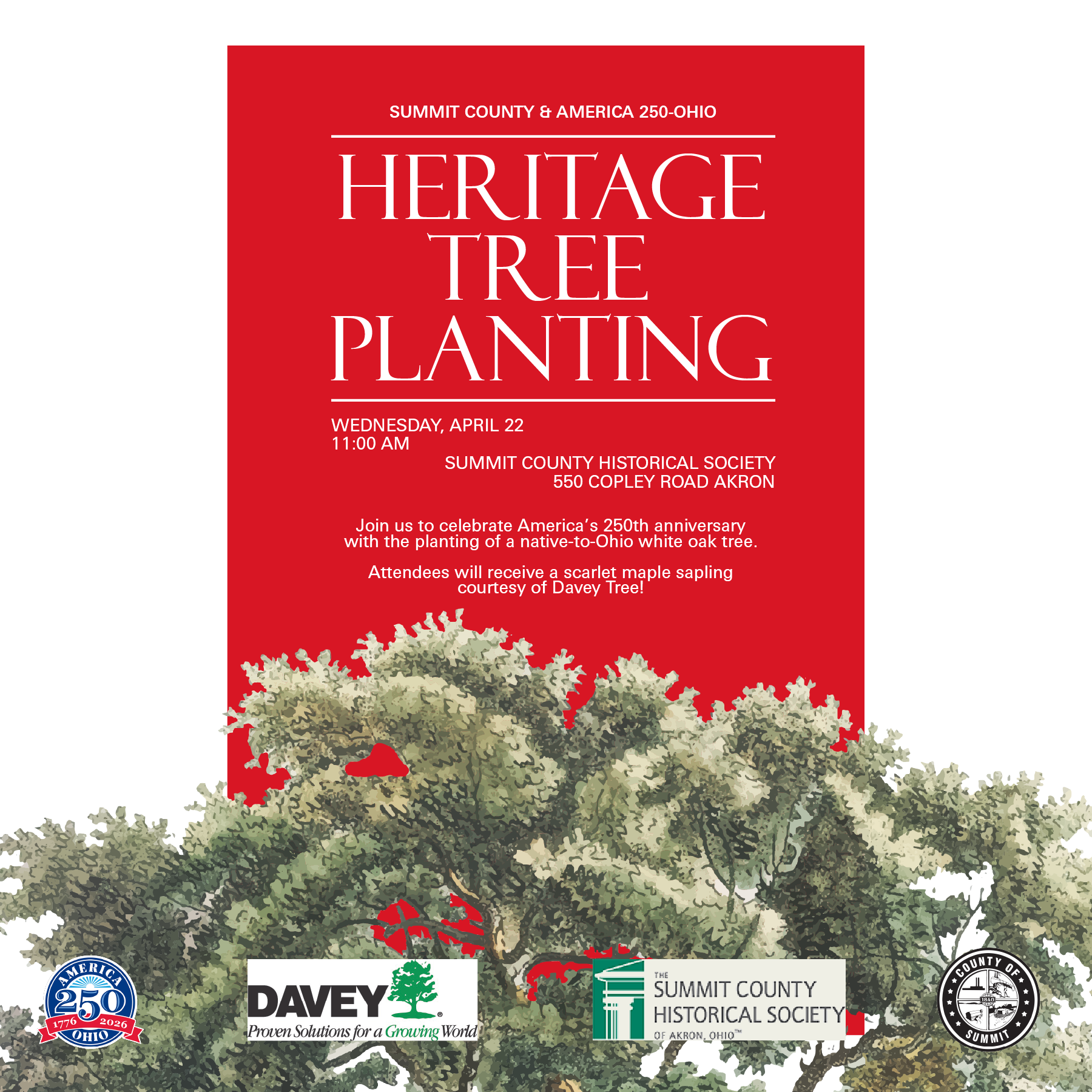 County and Historical Society to Plant Heritage Tree to Commemorate Nation’s 250th Anniversary