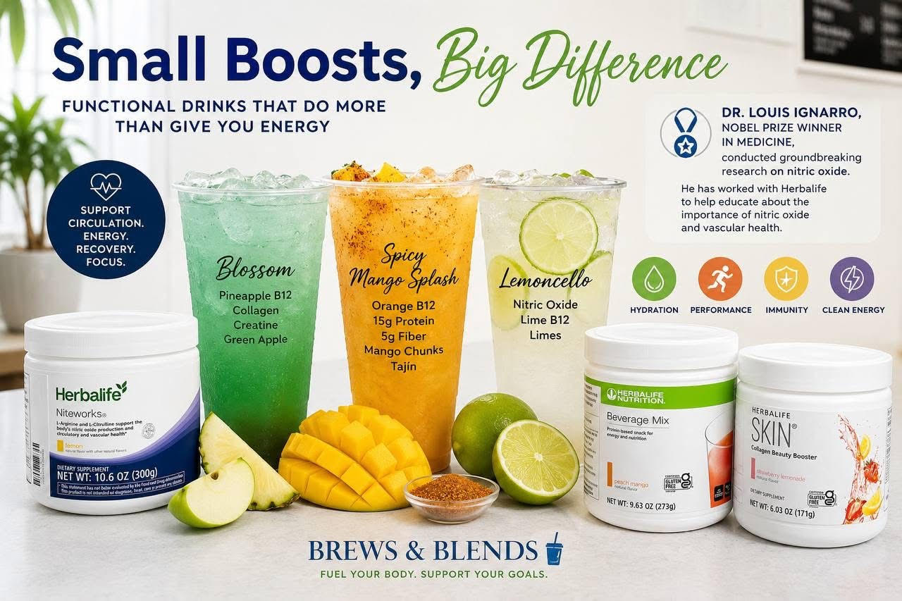 Small Boosts = Big Difference: Functional Drinks That Do More Than Give You Energy